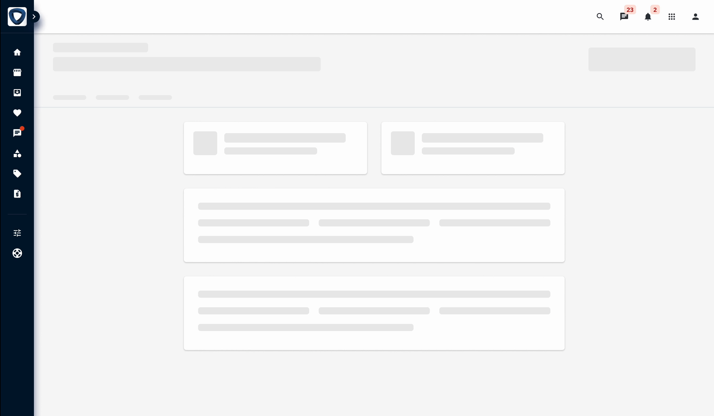 An gif a skeleton loading